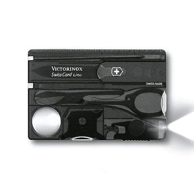 Victorinox SwissCard Lite 0.7333.T3 Zakgereedschapsset Aantal functies 13 Onyx (transparant)