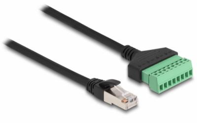 Delock 65975 RJ45 Netwerkkabel, patchkabel CAT 6 U/UTP 0.30 m Zwart, Groen 1 stuk(s)