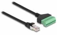 Delock 65975 RJ45 Netwerkkabel, patchkabel CAT 6 U/UTP 0.30 m Zwart, Groen 1 stuk(s) - thumbnail