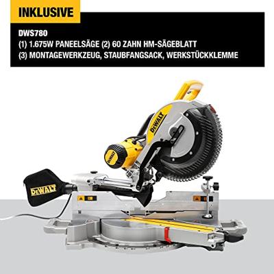 DeWalt DWS780 afkort- en verstekzaag | 1675w 305mm - DWS780-QS - thumbnail