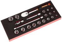 Bahco Foaminlay Fit&Go 1/3 met doppen en toebehoren 1/2" - 21-delig - FF1E2202 - thumbnail