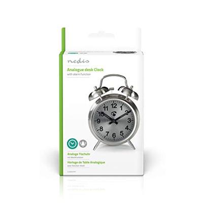 Ouderwetse analoge wekker zilver