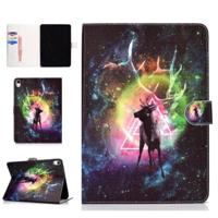 Colored Pattern Drawing Horizontal Flip PU Leather Case with Three-folding Holder & Sleep / Wake-up Function for iPad Pro 11(Nebula deer) - thumbnail