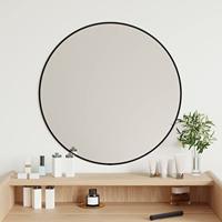 VidaXL Wandspiegel rond ø60 cm zwart - thumbnail