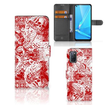 Telefoonhoesje met Naam OPPO A72 | OPPO A52 Angel Skull Rood Telefoonhoesje met Naam OPPO A72 | OPPO A52 Angel Skull Rood