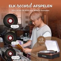 Denver VPB-262 Platenspeler Zwart, Hout - thumbnail