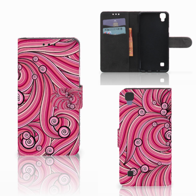 LG X Style Hoesje Swirl Pink LG X Style Hoesje Swirl Pink