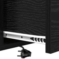 Nachtkastje met Oplaadstation met lade Zwart eiken Bewerkt hout - thumbnail