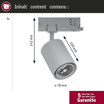 Paulmann Kratos 96564 LED-railspot ProRail3 9 W LED Zilver
