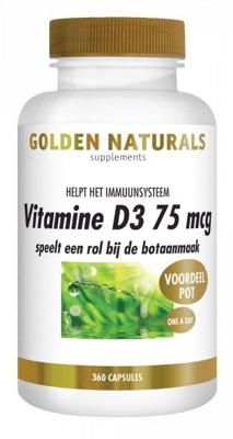Golden Naturals Vitamine D3 75mcg Capsules Golden Naturals Vitamine D3 75mcg Capsules
