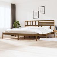 Bedframe massief grenenhout honingbruin 200x200 cm - thumbnail