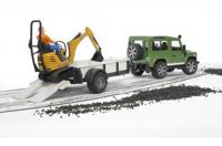 bruder Land Rover Defender met CB 8010 CTS-micrograafmachine modelvoertuig - thumbnail