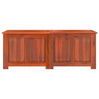 Opbergkist met deksel massief acaciahout bruin - thumbnail