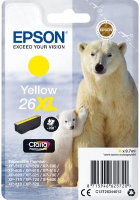 26XL - 9.7 ml - XL - geel - origineel - blisterverpakking met RF  akoestisch alarm - inktcartridge