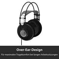 AKG K612PRO Open over-ear studio-hoofdtelefoon van premium referentieklasse, geavanceerde open technologie, leren hoofdbeugel, breed en breed klankspectrum, comfortabel design - zwart - thumbnail
