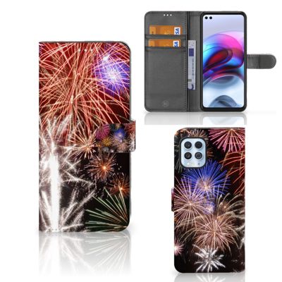 Motorola Moto G100 | Wallet Case | met Pasjes | Vuurwerk