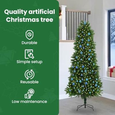 VidaXL Kerstboom met 300 led met standaard groen 240 cm pe VidaXL Kerstboom met 300 led met standaard groen 240 cm pe