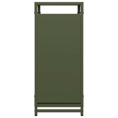 Brandhoutrek 44x28x65 cm koudgewalst staal olijfgroen