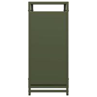 Brandhoutrek 44x28x65 cm koudgewalst staal olijfgroen - thumbnail