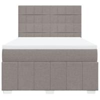 Boxspring met matras stof taupe 140x200 cm - thumbnail