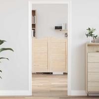 Draaideuren louvredesign 1-paar 80x80 cm massief grenenhout - thumbnail