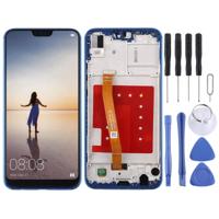 LCD-scherm en digitizer volledige montage met frame voor Huawei P20 Lite/Nova 3e (blauw) - thumbnail