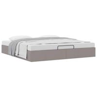 Bedframe zonder matras 160x200 cm stof taupe - thumbnail
