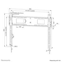Neomounts WL30-750BL18 TV-beugel 109,2 cm (43) - 248,9 cm (98) In hoogte verstelbaar - thumbnail