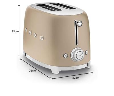 SMEG TSF01CHMEU 50's Style Broodrooster - Champagne