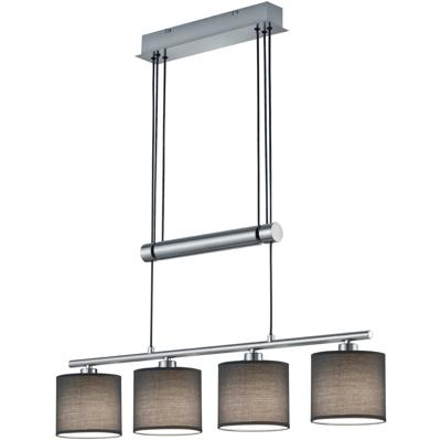 Trio HanglampGarda 4-lichts nikkel mat met antraciet - 305400411