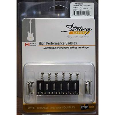 Graph Tech PS 8001 00 String Saver Saddles Offset Intonation Screws Originele brugzadels voor ST/TE-gitaar (6 stuks)