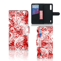 Telefoonhoesje met Naam Xiaomi Mi 9 Lite Angel Skull Rood - thumbnail