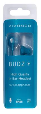 Vivanco 38927 BUDZ Blue HiFi hoofdtelefoon in oor blauw