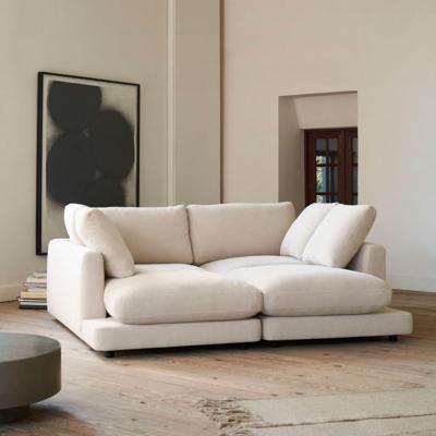 Kave Home 3-zits Loungebank 'Gala' Met dubbele chaise longue, Chenille, kleur Beige