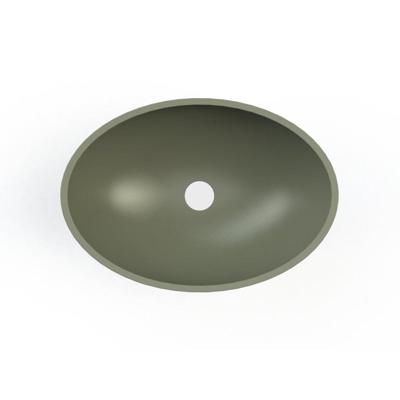 Waskom BWS Prince Cast Marble 49x34 cm Ovaal Mat Groen Waskom BWS Prince Cast Marble 49x34 cm Ovaal Mat Groen