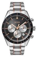 Hugo Boss Trophy chronograaf armbandhorloge, 44 mm in zilver/grijs/Rosegoud - thumbnail