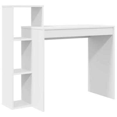 Bureau met plank met opslag Wit 100 x 40 x 90 cm Bewerkt hout - thumbnail