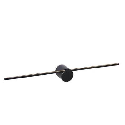 Lucide MIZAR - Wandlamp Badkamer - LED - 1x6W 2700K - IP44 - Zwart