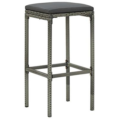 VidaXL 3-delige barset poly rattan grijs