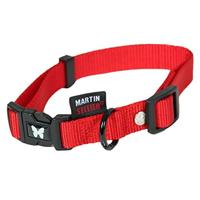 MARTIN SELLIER HALSBAND NYLON ROOD VERSTELBAAR 16 MMX30-45 CM - thumbnail