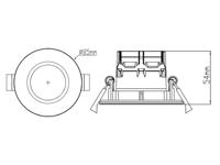 Trio Badkamer inbouwspotZagros met led rond zwart - 650710132 - thumbnail