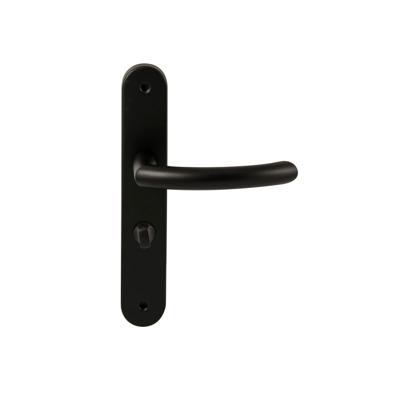 Hardbrass Deurkruk Helsinki op ovaal langschild WC63/8mm - zwart Hardbrass Deurkruk Helsinki op ovaal langschild WC63/8mm - zwart