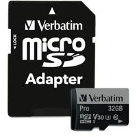 Verbatim PRO microSDHC-kaart 32 GB Class 10, UHS-I, UHS-Class 3 Incl. SD-adapter - thumbnail