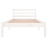 Bedframe massief grenenhout wit 90x200 cm - thumbnail