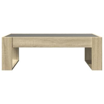 Salontafel met Infinity LED 90x53x30 cm sonoma eikenkleurig