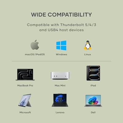 Satechi USB4 Slim NVMe SSD behuizing - Silver Satechi USB4 Slim NVMe SSD behuizing - Silver