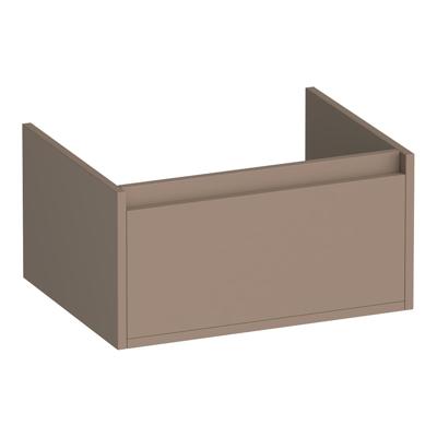 Brauer Hope - Onderkast - 60 cm - met 1 Softclose Lade Greeploos en 1 Sifon Uitsparing - Mat Mokka