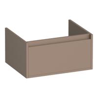 Brauer Hope - Onderkast - 60 cm - met 1 Softclose Lade Greeploos en 1 Sifon Uitsparing - Mat Mokka - thumbnail