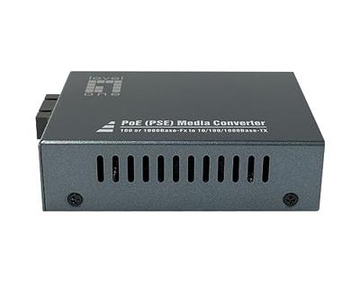 LevelOne GVT-2014 RJ45 naar SC Gigabit Media Converter PoE PSE, Singlemode Glasvezel, 20 km