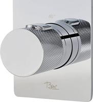 Ben Engraved Cross inbouw regendoucheset met 4 straalsoorten Ø25cm chroom - thumbnail